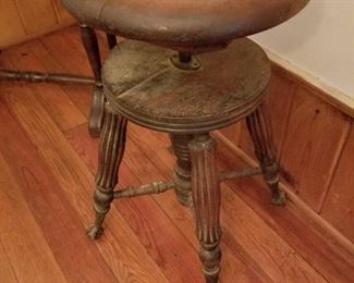 Vintage Piano Stool Claw Feet 1950's-1960's