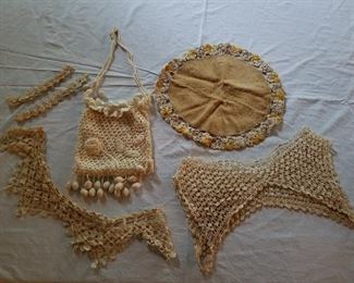 Assortment of Handmade Crochet Purse Doilie and others