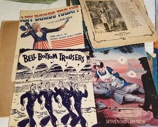 Vintage Sheet Music Bell Bottom Trousers Moe Jaffe 1944 ~ Vintage 1941 Irving Berlin Any Bonds Today? Sheet Music Patriotic Americana AND Others