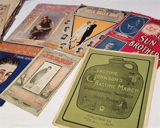 Antique/Vintage Music Books ~Red Rose Rag 1911 Large Format Sheet Music ~ 1919 WWI Antique Sheet Music I'VE GOT MY CAPTAIN WORKING FOR ME NOW Berlin AND Others