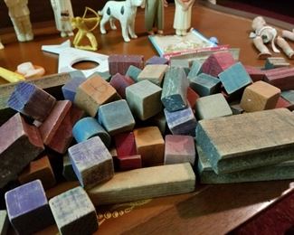 Vintage Kids Wood Blocks and Toys