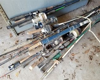 Vintage Fishing Rod and Reels (Most of these sold during the in person sale but there are a few left) $5 each