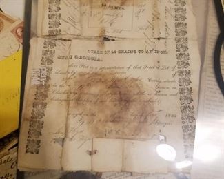 Lot # 43 -- 1832 Cherokee Land Deed with ribbon and wax seal $100 **reserve price