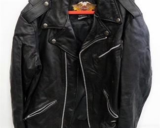 Harley Davidson Leather Jacket Size L Long