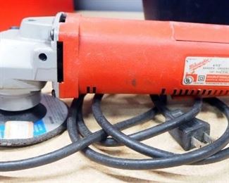 Milwaukee 4-1/2" Sander-Grinder Model 6401 And Craftsmen Finishing Sander Model 110.11610 With Extra Wheels, Both Power On, In Samsonite Case