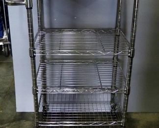 Rolling Kitchen Utility Cart, 3 Adjustable Shelves, 40" High x 24" Wide x 19.75" Deep
