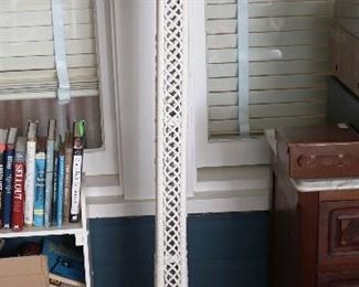 111 - Antique wicker lamp, 5 Ft. T.