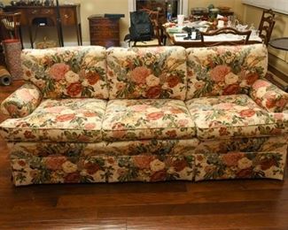 16. Floral Upholstered Sofa