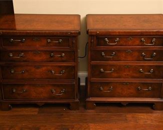 32. Pair of Chests with Symmetrical Veneer