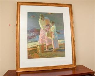 54. John Hatfield Signed Fixing the Ribbon Serigraph