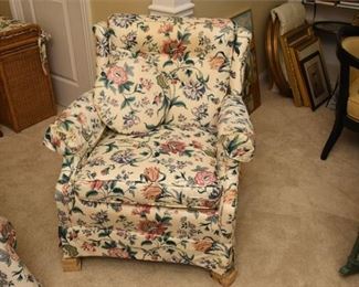 62. Floral Armchair with Pillow