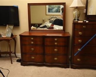 65. Drexel Federal Style Dresser with Mirror