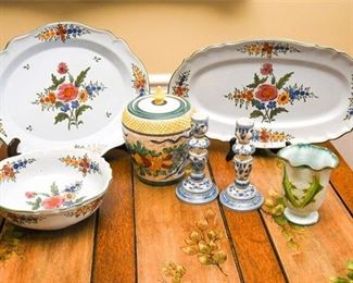 91. Hand Painted Italian and Delft Pottery