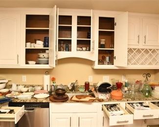 96. Contents of Kitchen Counter and Drawers
