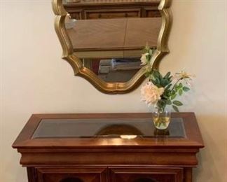 Broyhill Curio Cabinet and Mirror