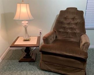 La Z Boy Rocker and MCM Side Table