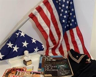 Red White and Blue JFK Presidential Memorabilia