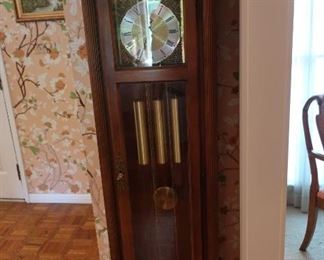 23  Tempus Fugit  grandmother  clock  74"    Price  is  150.00