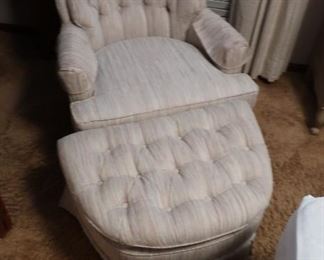 96   swivel chair and  hassock   Price  is  65.00