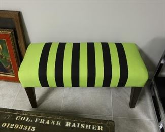 117   stripe  green  and  black  bench  Price  is  65.00  each