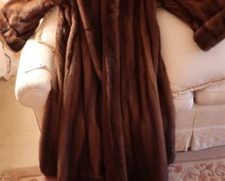 full length  mink  coat  the  size  is  large