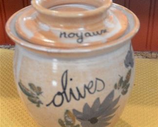 76. Lot S76 (0150.jpg) – Jar for Olives – Noyaw 6 ¾” High 