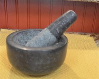 75. Lot S75 (0149.jpg)  – Granite Mortar and Pestle 5” wide x 2 ½” high