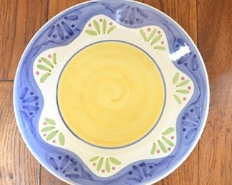 82. Lot S82 (0157.jpg 0158.jpg Ceramic Large 14” Platter. Hand Painted Italy.