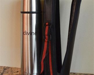 92. Lot S92 (0175.jpg)  – “divine” Thermos with Holder 10” High