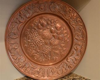 94. Lot A94 (0179.jpg) – 23” Wall Decorative Cooper Platter