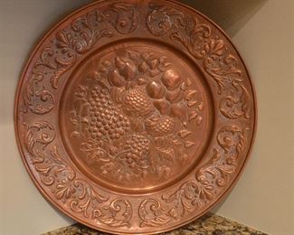 94. Lot A94 (0179.jpg)  – 23” Wall Decorative Cooper Platter 