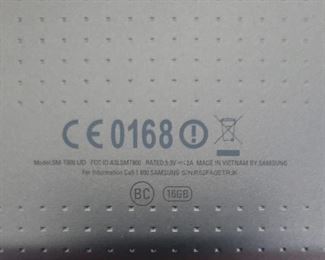 124. Lot E124 (0229.jpg 0230.jpg) - Galaxy Tab S Samsung Model SM-T800 16GB; In new condition with original box and manuals.