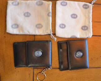 134. Lot S134 (0255.jpg 0256.jpg) - $24 – Lladro Society Collectors 2 Piece Leather Wallet Purse with Key Chain & Wallet with Dust Covers, Has Lladro Porcelain Logo.