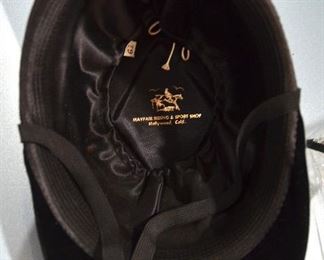 156. Lot S156 (0258.jpg) – $15.00 – Mayfair Riding Hat/Cup from Sport Shop Hollywood. Size: 6 7/8