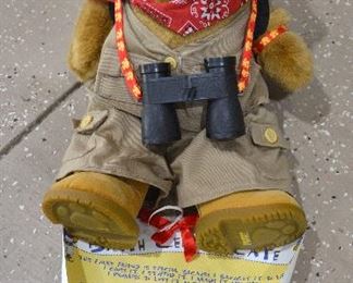 157. Lot T157 (0286.jpg 0287.jpg) - $20.00 – Bubba Bear 15”, with Birth Certificate. Great Condition. 15” Height.