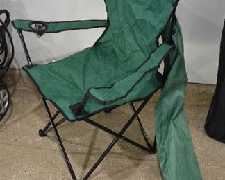 163. Lot F163 (0298.jpg) - $18.00 – Green Folding Chair with Shoulder Bag.