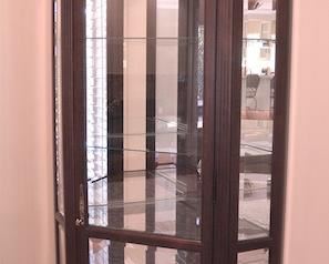 4. Lot F4 (0008.jpg) -–  “Howard Miller Collectors Corner Curio Cabinet H 87”, Wide 30” - wall side.