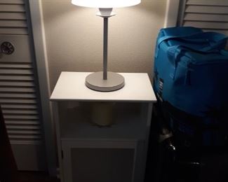 Small table and lamp