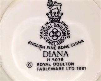 "Diana" bone china from England
