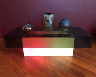 Lighted plexiglass table