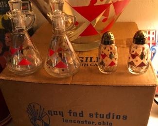 Gay fad studios Mid Century Modern salad set. New with box.
