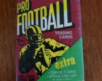 1969 Topps football pack, 8 available.
These packs have been previously opened