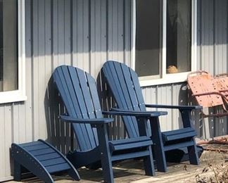 Phat Tommy Recycled Poly Resin Adirondack Chairs 