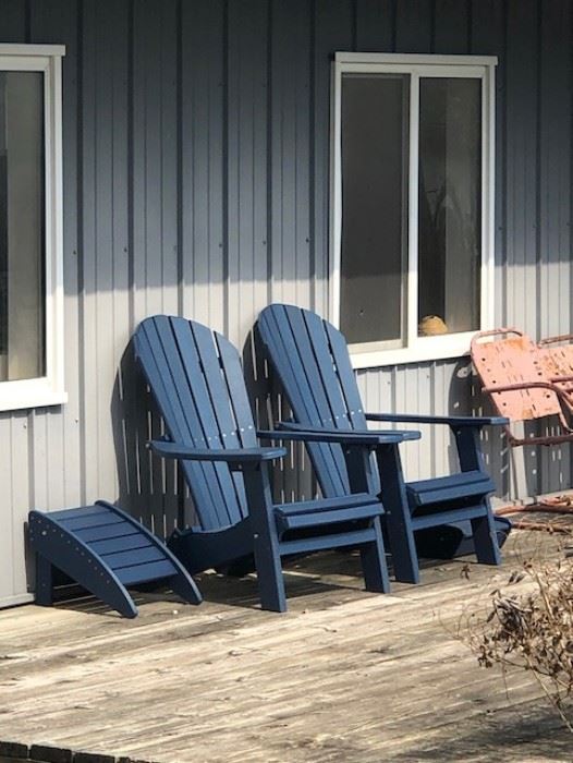 Phat Tommy Recycled Poly Resin Adirondack Chairs 