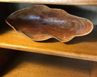 Wood bowl.