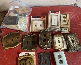 Huge Lot of Decorative Metal and Plastic Wall Plates