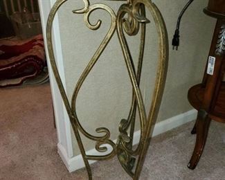 Iron Base Glass Top Plant Stand 29 inches Tall