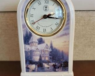 Thomas Kincade Vicrotian Christmas Clock