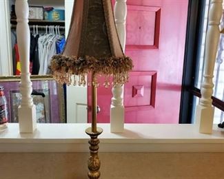 Gilded Lamp with Fringe