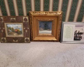 Lot of 3 Home Decor. 1 Mirror. 1 apoem and More